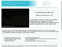 Tablet Screenshot of coastalwomensclinic.com